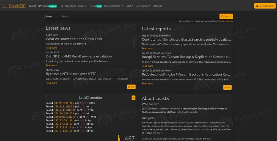 Top 20 OSINT Tools for 2025 (Free and Paid) 11 LeakIX