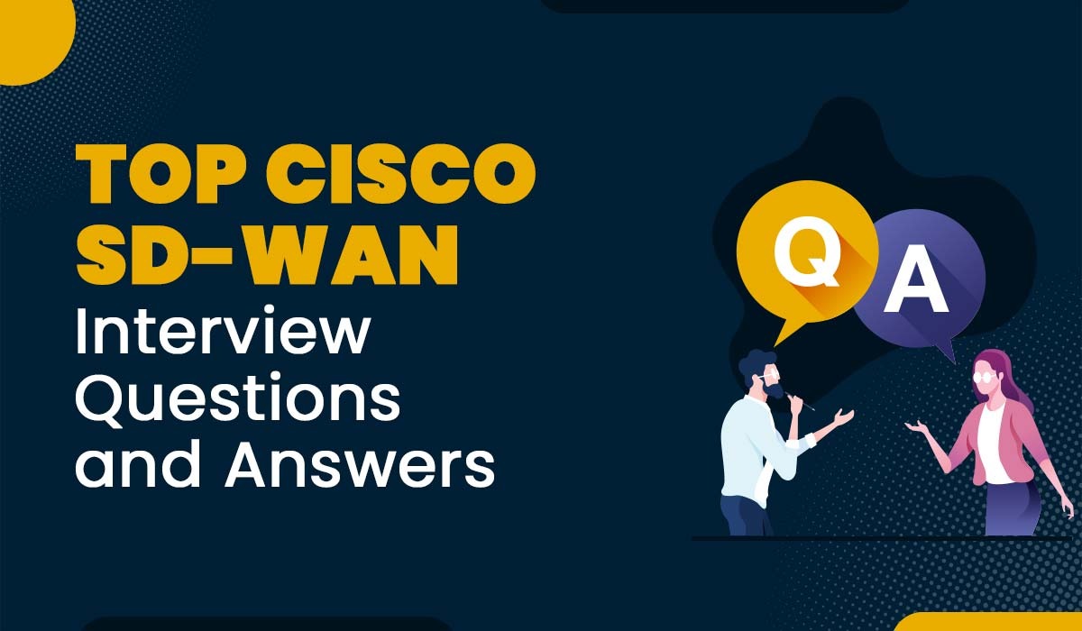 A blog featured image for a blog with title - SD-WAN Interview Questions and Answers
