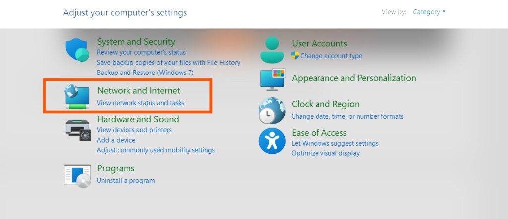 What are the Different Types of IP Address? 10 In control panel choose network and internet