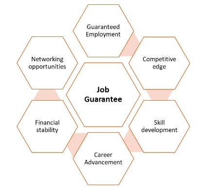 What does 100% Job Guarantee Mean? 2 Image showing all the important advantages of Job Guarantee.