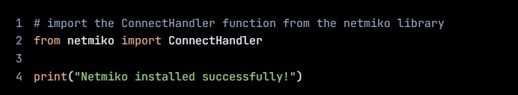 What is Netmiko and how to use it in Python? 4 Command to verify if Netmiko Library is installed successfully