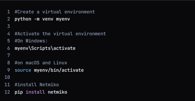 What is Netmiko and how to use it in Python? 5 Command showing how to install Netmiko with a Virtual Environment