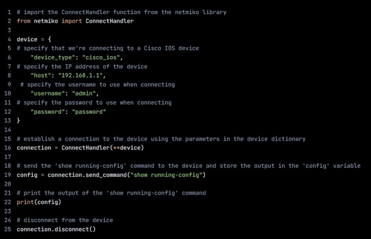 What is Netmiko and how to use it in Python? 6 Command used to retrieve the interface status of a Cisco router