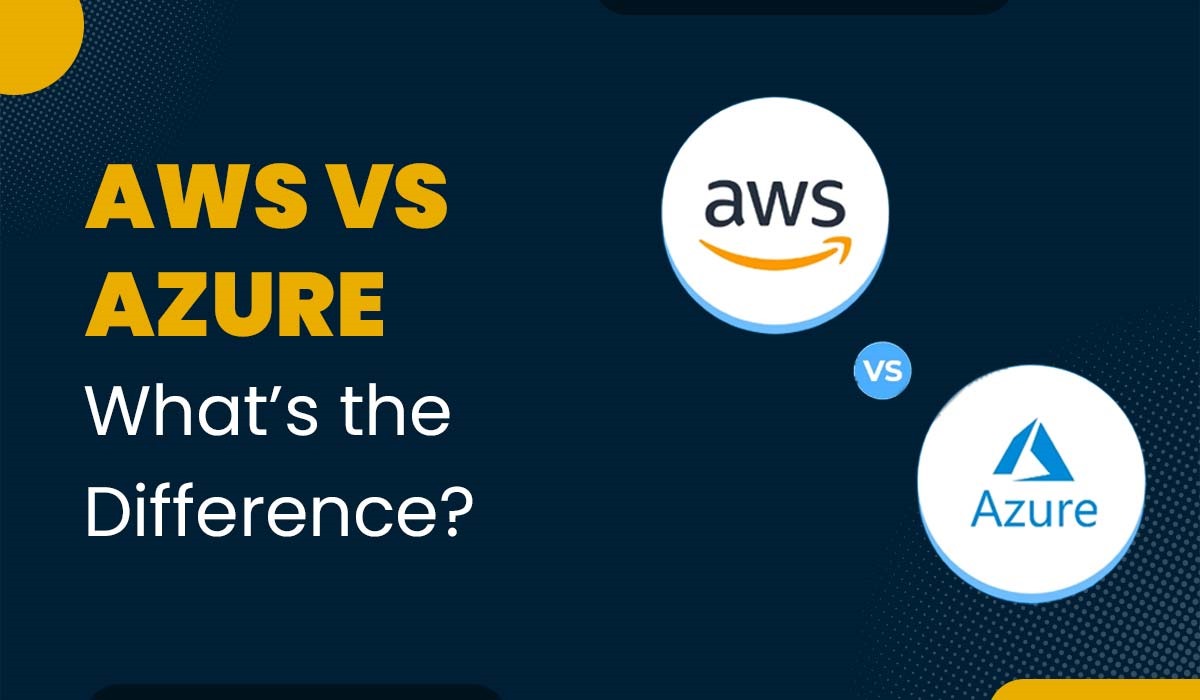 A blog featured image for a blog with title - AWS vs Azure - what's the difference