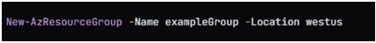 What is Resource Group in Azure and How to Use it? 6 A command prompt for creating a resource group using Azure Powershell