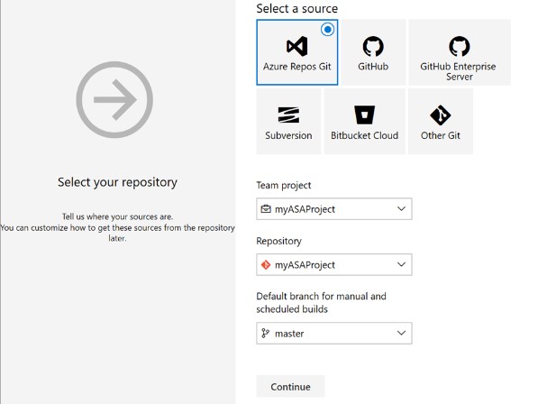 What is Azure Pipelines and How to create one? 4 Select a repository and then select a source